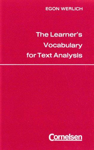 The Learner's Vocabulary for Text Analysis