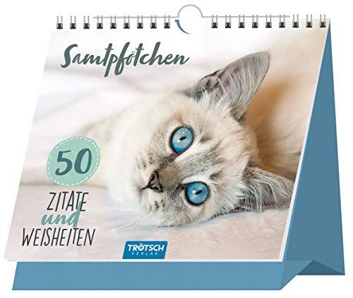 Trötsch Tischaufsteller Sprüche und Zitate zum Aufstellen Katzen: immerwährender Tischaufsteller mit Spiralbindung