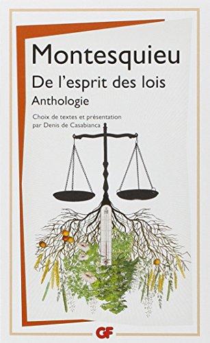 De l'esprit des lois : anthologie