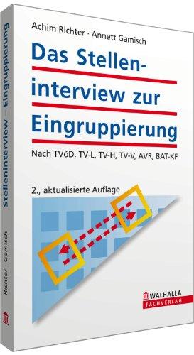 Das Stelleninterview zur Eingruppierung: Nach TVöD, TV-L, TV-H, TV-V, AVR, BAT-KF