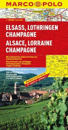 MARCO POLO Karte Elsass, Lothringen, Champagne (Marco Polo Maps)