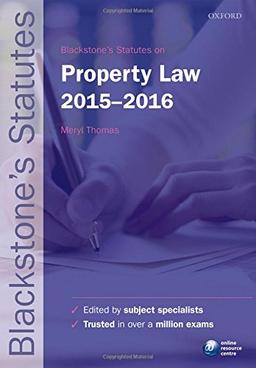 Blackstone's Statutes on Property Law