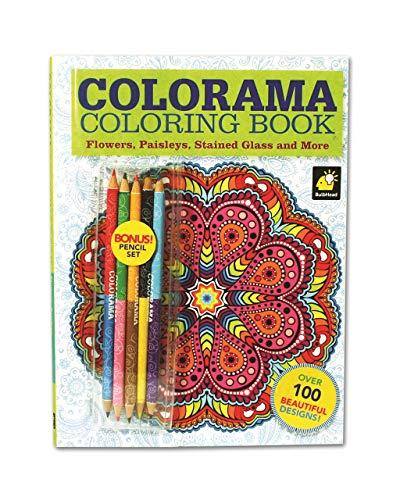 Colorama Coloring Book for Adults with 12 Colored Pencils, Create Something Wonderful & Relax by Colorama