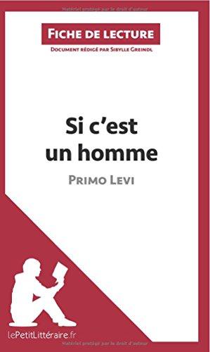 Si c'est un homme de Primo Levi (Analyse de l'œuvre) : Analyse complète et résumé détaillé de l'oeuvre