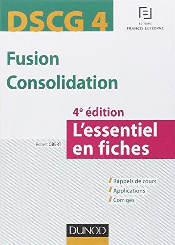 Fusion consolidation DSCG 4 : l'essentiel en fiches