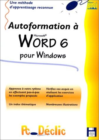 Autoformation à Word 6 pour Windows