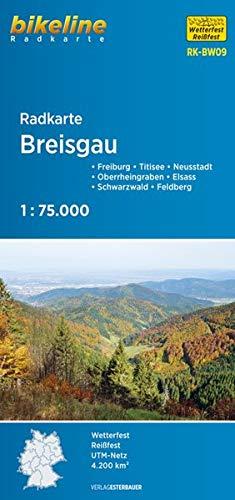 Radkarte Breisgau (RK-BW09): Freiburg, Titisee-Neustadt, Oberrheingraben, Elsass, Schwarzwald, Feldberg (Bikeline Radkarte)