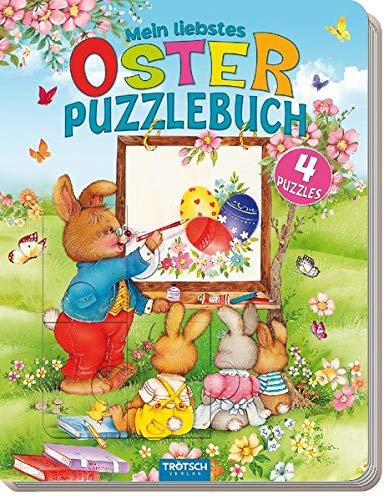 Mein liebstes Oster - Puzzlebuch: 4 Puzzles, 12-teilig mit Farbvorlagen (Ostern / Kinderbücher)