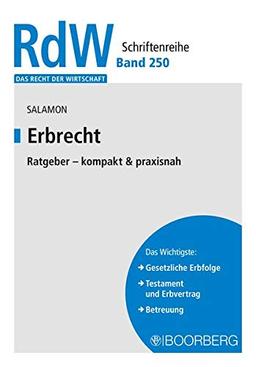 Erbrecht: Ratgeber - kompakt & praxisnah (Recht der Wirtschaft RdW)