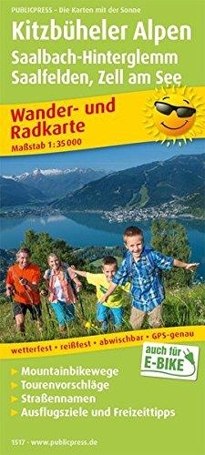 Kitzbüheler Alpen, Saalbach-Hinterglemm, Saalfelden - Zell am See: Wander- und Radkarte mit Ausflugszielen & Freizeittipps, wetterfest, reißfest, ... 1:35000 (Wander- und Radkarte / WuRK)