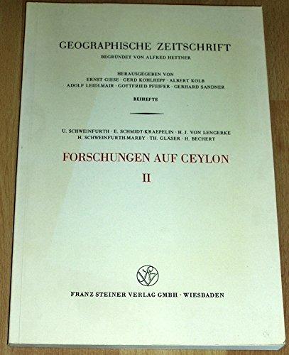 Forschungen auf Ceylon II (Erdkundliches Wissen)