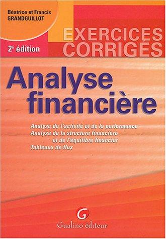 Analyse financière : Exercices corrigés