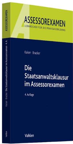 Die Staatsanwaltsklausur im Assessorexamen