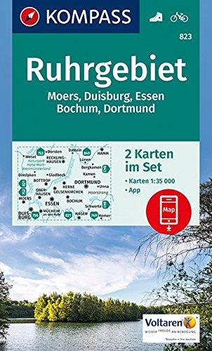 Ruhrgebiet: 2 Wanderkarten 1:35000 im Set inklusive Karte zur offline Verwendung in der KOMPASS-App. Fahrradfahren. (KOMPASS-Wanderkarten, Band 823)