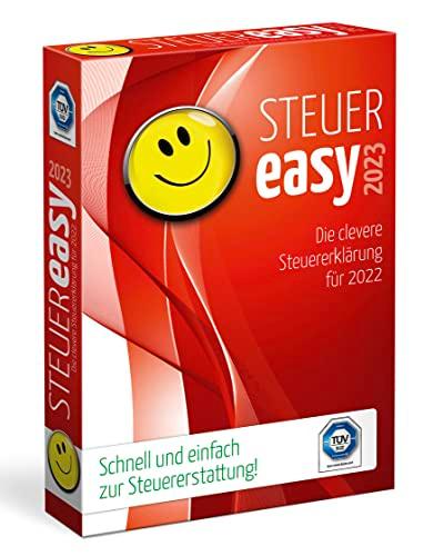 STEUEReasy 2023, clevere Schritt-für-Schritt Steuersoftware für die Steuererklärung 2022, für Steuer-Anfänger, CD-Version für Windows 8, 10 und 11