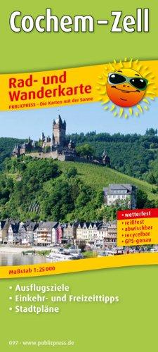 Rad- und Wanderkarte Cochem - Zell: Mit Ausflugszielen, Einkehr- & Freizeittipps und Stadtplänen, wetterfest, reissfest, abwischbar, GPS-genau. 1:25000