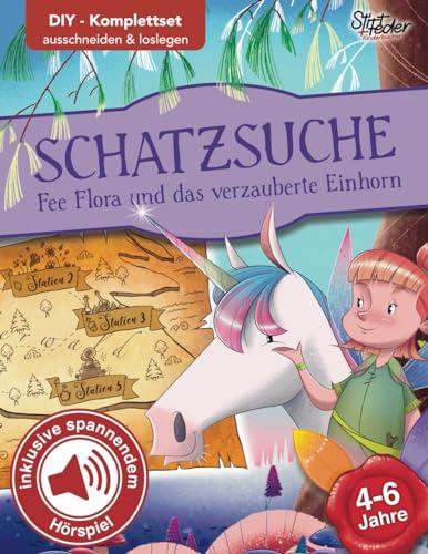 Schatzsuche inkl. spannendem Hörspiel für Kinder von 4-6 Jahren - Fee Flora und das verzauberte Einhorn: Das Schnitzeljagd-Komplettpaket