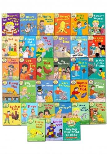 Read with Biff, Chip & Kipper Set Phonics and First Stories 33 Books Collection Level 1-3