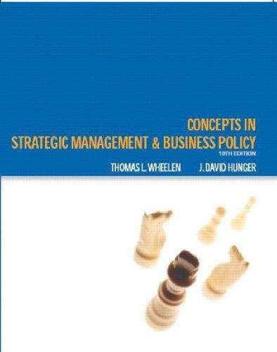 Strategic Management And Business Policy: Concepts