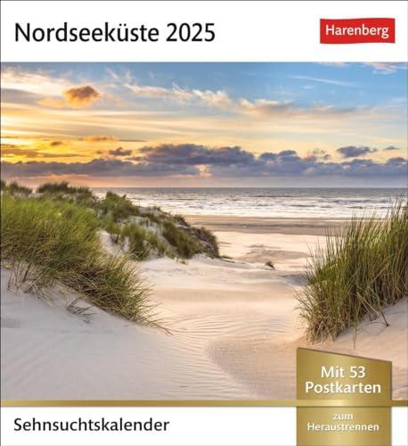 Nordseeküste Sehnsuchtskalender 2025 - Wochenkalender mit 53 Postkarten: Reise-Kalender mit 53 hochwertigen Postkarten der schönsten Reiseziele an der ... 2025 (Sehnsuchtskalender Harenberg)