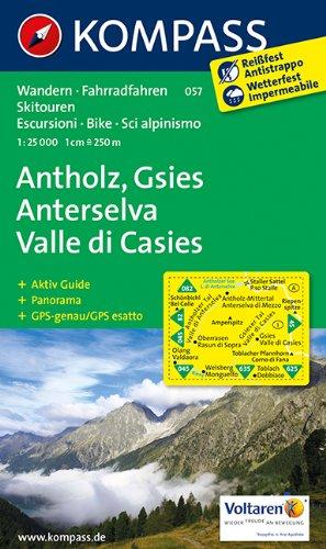 Antholz - Gsies - Anterselva - Valle di Casies: Wanderkarte mit Aktiv Guide, Panorama, Radwegen und alpinen Skirouten. GPS-genau. 1:25000