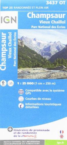 Champsaur - Vieux Chaillol - Parc des Ecrins 1 : 25 000 (Ign Map)