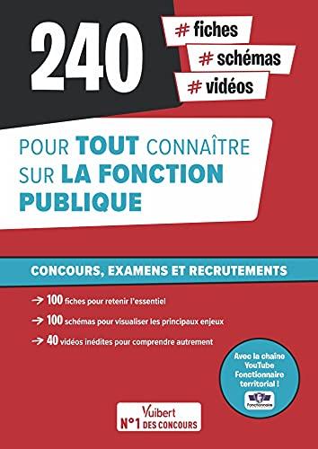 240 fiches, schémas, vidéos pour tout connaître sur la fonction publique : concours, examens et recrutements