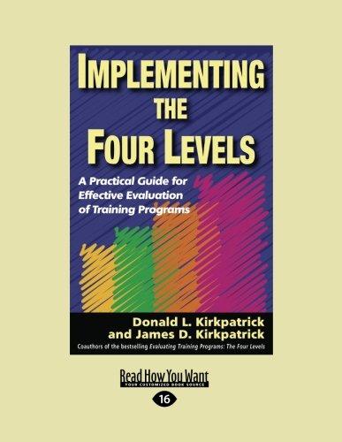 Implementing the Four Levels: A Practical Guide for Effective Evaluation of Training Programs