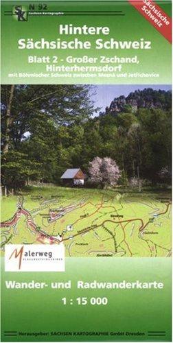 Hintere Sächsische Schweiz - Blatt 2 - Großer Zschand, Hinterhermsdorf: Wander- und Radwanderkarte 1: 15 000