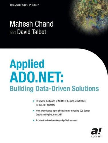 Applied ADO.NET: Building Data-Driven Solutions (Net Developer)