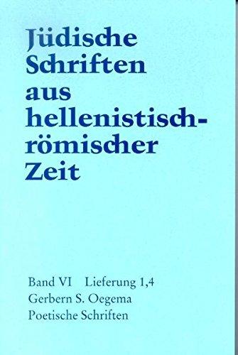 Jüdische Schriften aus hellenistisch-römischer Zeit, Bd 6: Supplementa: Poetische Schriften