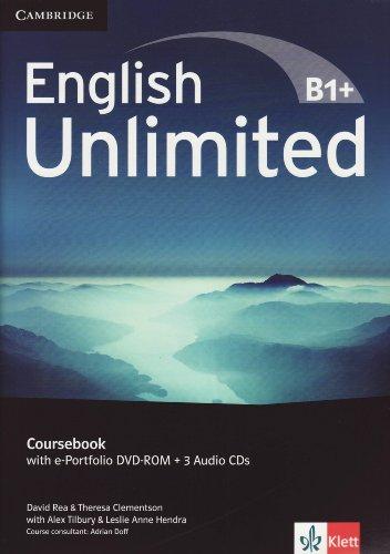 English Unlimited B1+ -Intermediate / Coursebook with e-Portfolio DVD-ROM + 3 Audio-CDs