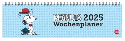 Peanuts Wochenquerplaner 2025: Kultiger Tischkalender für den Arbeitsplatz. Spiral-Kalender mit Snoopy, Charlie Brown und Co. Wochenplaner 2025 quer. (Peanuts Kalender Heye)