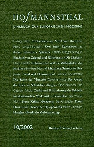 Hofmannsthal-Jahrbuch. Jahrbuch zur europäischen Moderne: Hofmannsthal-Jahrbuch, Bd.10, 2002