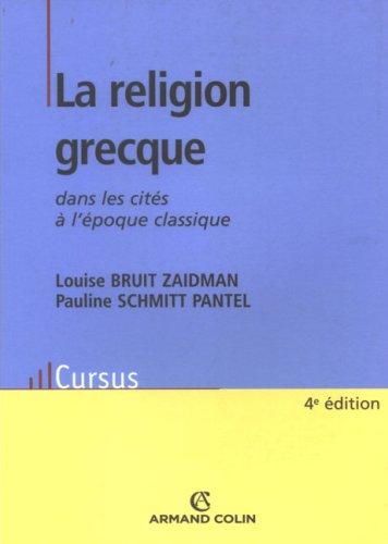 La religion grecque dans les cités à l'époque classique