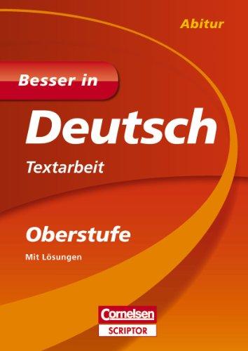 Besser in Deutsch - Textarbeit Oberstufe