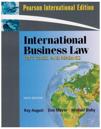 International Business Law: Text, Cases, and Readings