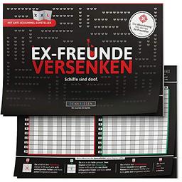 DENKRIESEN - EX-Freunde VERSENKEN - Schiffe sind doof -Schiffe versenken neu aufgelegt | Spielblock | Partyspiel | Reisespiel | Wichtelgeschenk | Geburtstagsgeschenk | Spiel für 2 Personen