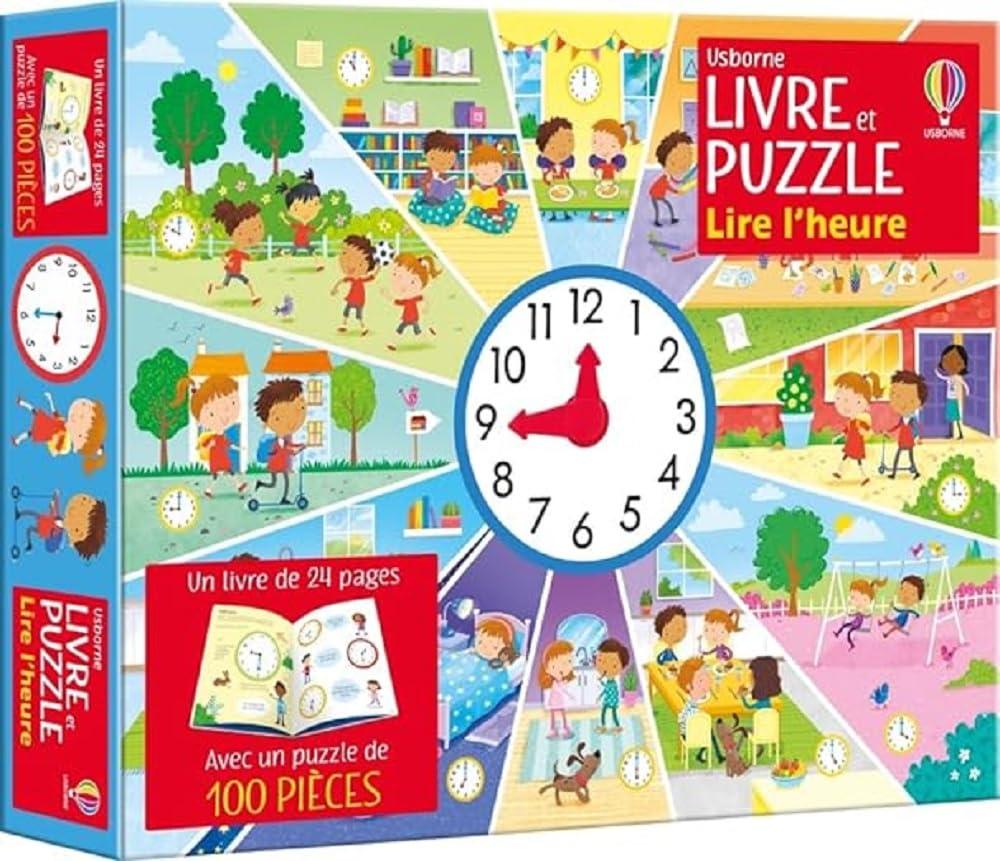 Lire l'heure : Coffret livre et puzzle : Dès 5 ans