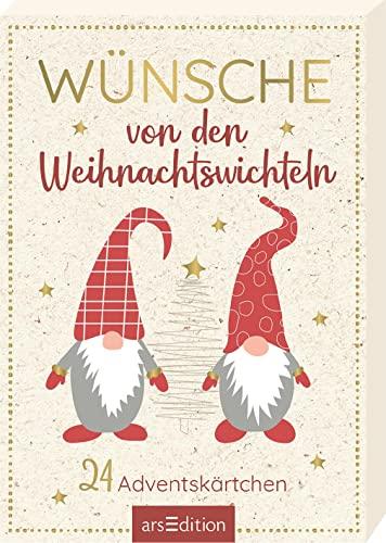 Wünsche von den Weihnachtswichteln: 24 Adventskärtchen | Adventskalender-Kartenbox mit 24 Wichtel-Wünschen