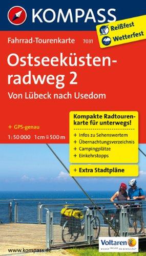 Ostseeküstenradweg 02 von Lübeck nach Usedom 1 : 50 000: Fahrrad-Tourenkarte. GPS-genau