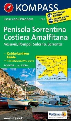 Halbinsel Sorrent /Penisola Sorrentina - Costiera Amalfitana - Vesuvio - Pompei - Salerno - Sorrento: Wanderkarte mit Kurzführer Dt. /Ital. /Franz. /Engl. 1:50000