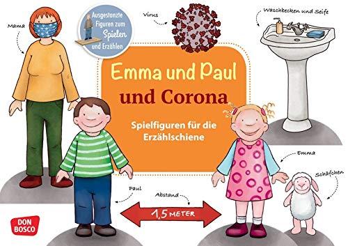 Emma und Paul und Corona. Spielfiguren für die Erzählschiene. Spielfiguren für die Erzählschiene. Ausgestanzte Figuren zum Spielen und Erzählen. ... für die Erzählschiene)