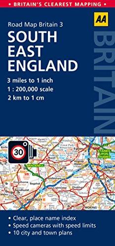 South East England Road Map (Aa Road Map Britain)