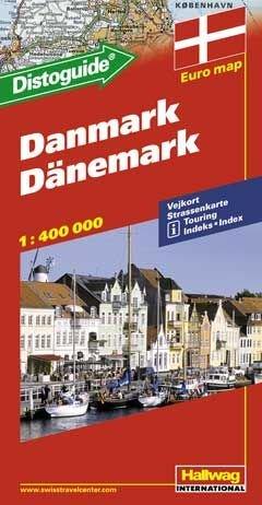 Hallwag Straßenkarten, Dänemark (Maßstab 1:300.000)