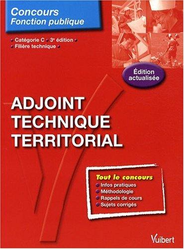 Adjoint technique territorial : catégorie C, filière technique