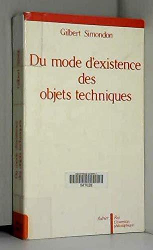 Du mode d'existence des objets techniques