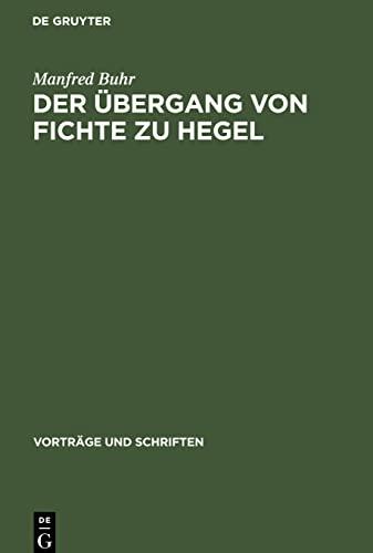 Der Übergang von Fichte zu Hegel