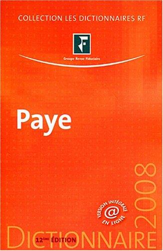 Dictionnaire paye 2008