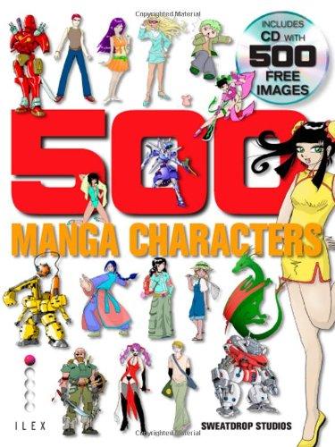 500 Manga Characters: A Complete Clip Art Library of Professionally Drawn Manga Art (CD Rom & Book)